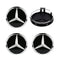 MBZ-RIMCAP-75, Pack 4 Hub Caps 75mm Blue For Mercedes Logo Emblem Center Wheel Cap