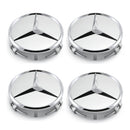MBZ-RIMCAP-75, Pack 4 Hub Caps 75mm Blue For Mercedes Logo Emblem Center Wheel Cap