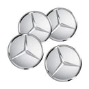 MBZ-RIMCAP-75, Pack 4 Hub Caps 75mm Blue For Mercedes Logo Emblem Center Wheel Cap