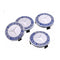 MBZ-RIMCAP-75A, Pack 4 Hub Caps 75mm Blue For Mercedes Logo Emblem Center Wheel Cap