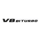 MBZ-V8-BITURBO, High Quality ABS MERCEDES-BENZ V8-BITURBO Letters Emblem Sticker
