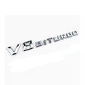MBZ-V8-BITURBO, High Quality ABS MERCEDES-BENZ V8-BITURBO Letters Emblem Sticker
