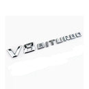 MBZ-V8-BITURBO, High Quality ABS MERCEDES-BENZ V8-BITURBO Letters Emblem Sticker