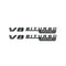 MBZ-V8-BITURBO-4MATIC+, 2 PCS High Quality ABS MERCEDES-BENZ V8-BITURBO-4MATIC+ Letters Fender Emblem Sticker