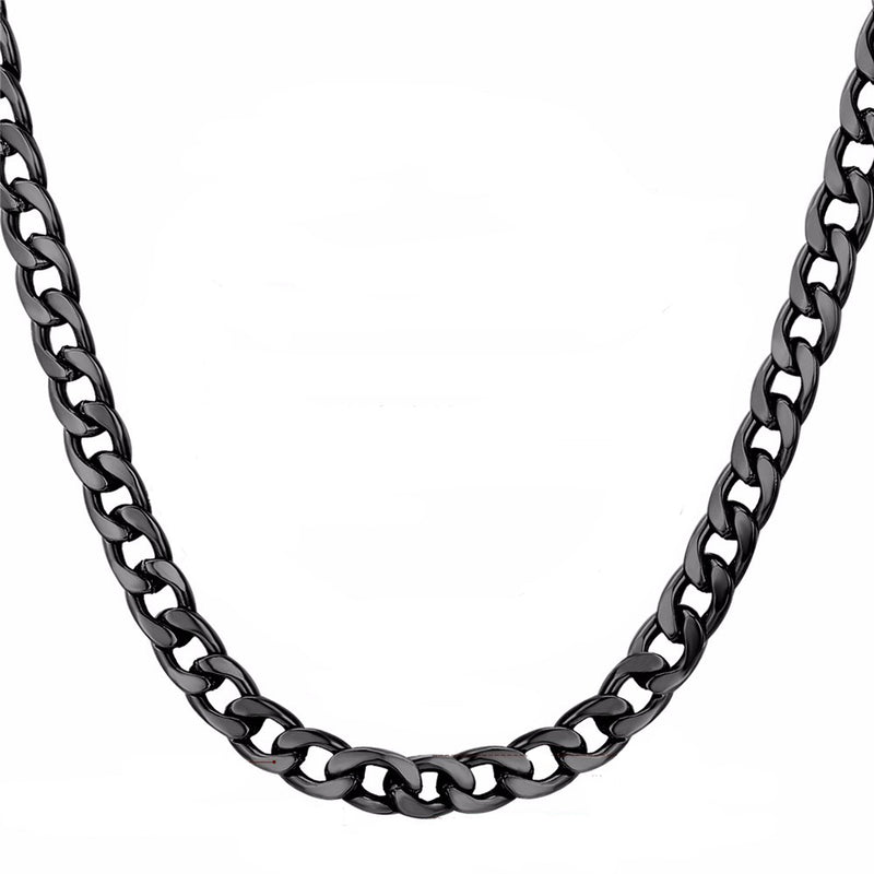 NL-CB001,Titanium Steel Cuban Necklace