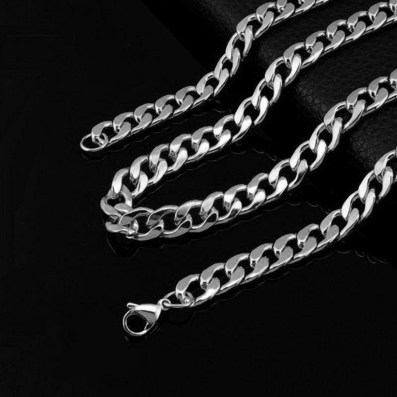 NL-CB001,Titanium Steel Cuban Necklace