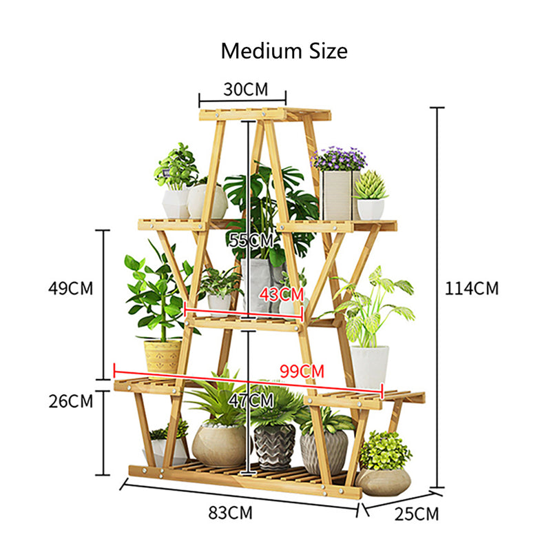 PPS-004, ECO Bamboo-Wood Foldable Plant Pot Stand