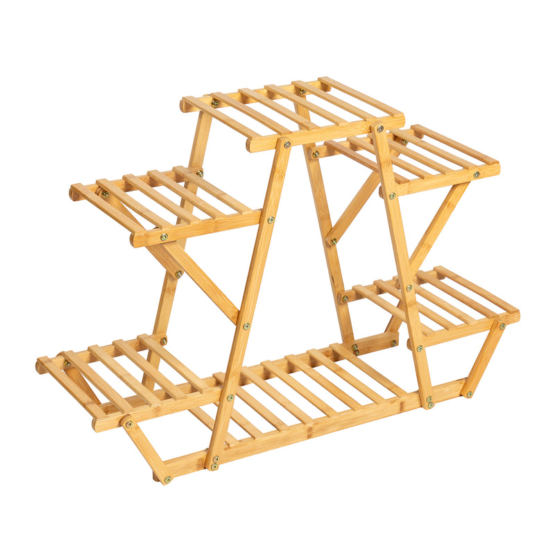 PPS-004, ECO Bamboo-Wood Foldable Plant Pot Stand