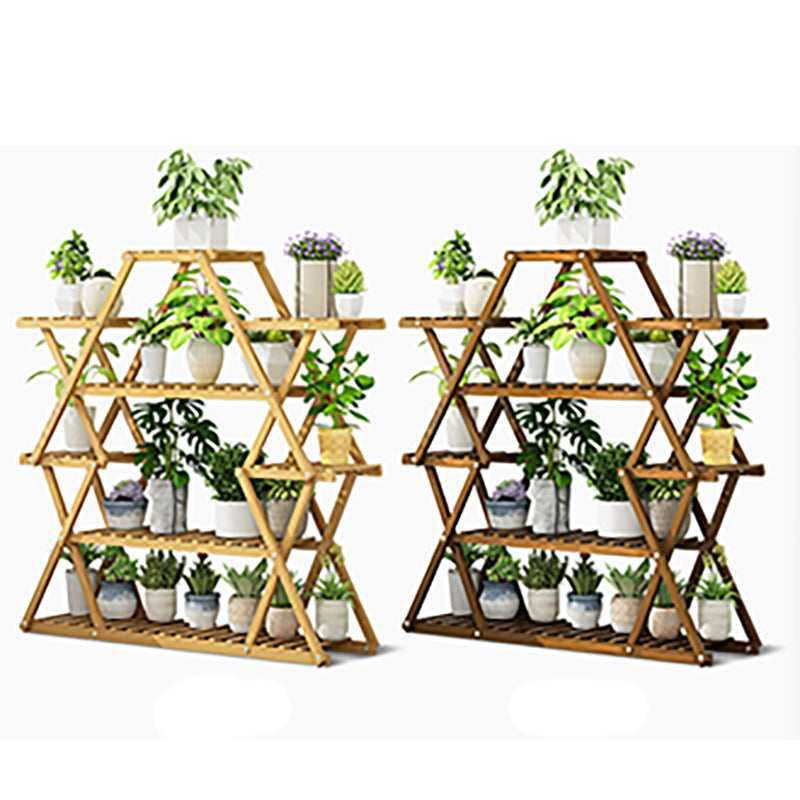 PPS-004, ECO Bamboo-Wood Foldable Plant Pot Stand