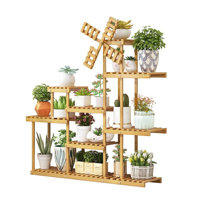 PPS-004, ECO Bamboo-Wood Foldable Plant Pot Stand