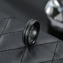RG-A170，Classic Brushed Titanium Steel Ring for Couples – 8mm Wide