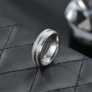 RG-A170，Classic Brushed Titanium Steel Ring for Couples – 8mm Wide