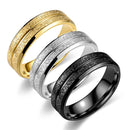 RG-A170，Classic Brushed Titanium Steel Ring for Couples – 8mm Wide