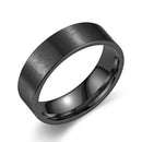 RG-A172，Classic 6mm Brushed Stainless Steel Ring for Couples – Silver / Black / Gold (Size 5–13)