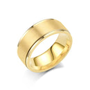 RG-A231，Classic 8mm Brushed Stainless Steel Ring for Couples – 2mm Thick Double-Layer Rings