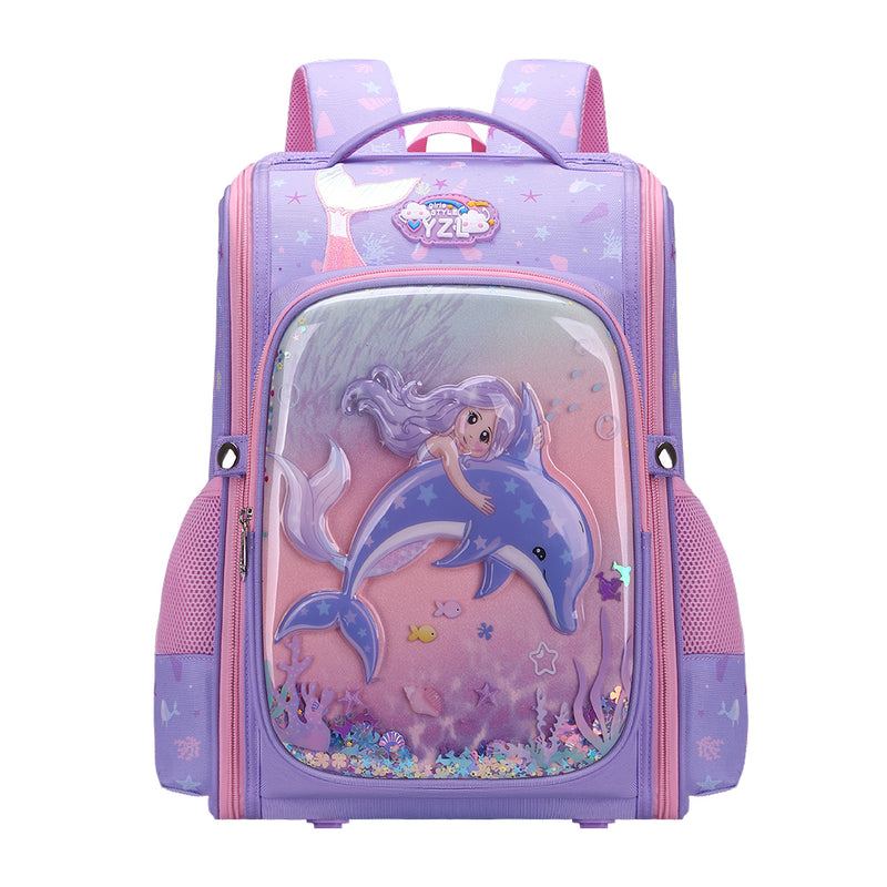 SBP-9382, High Quality 3D Dolphin Pre-School Backpack