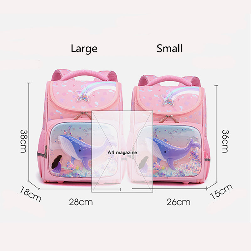 SBP-9393, High Quality 3D Whale Pre-School Backpack