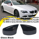 SMC-001-BMW-E60E63-0408, BMW E60E61 & E63E64 2004~2008 Side Mirror Protection Cover Caps – Gloss Black Overlay