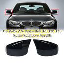 SMC-001-BMW-E60E63-0408, BMW E60E61 & E63E64 2004~2008 Side Mirror Protection Cover Caps – Gloss Black Overlay