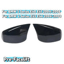 SMC-001-BMW-E60E63-0408, BMW E60E61 & E63E64 2004~2008 Side Mirror Protection Cover Caps – Gloss Black Overlay