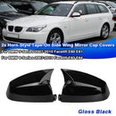 SMC-001-BMW-E60E63-0710, BMW E60E61 & E63E64 2007~2010 Side Mirror Protection Cover Caps – Gloss Black Overlay