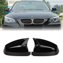 SMC-001-BMW-E60E63-0710, BMW E60E61 & E63E64 2007~2010 Side Mirror Protection Cover Caps – Gloss Black Overlay