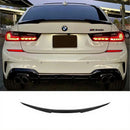 SPO-BMW-3S-G20-19+，BMW 3 Series G20 M4 Style Boot Spoiler – Gloss Black – 2019+ (No-Drill Fitment)