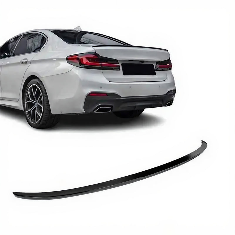 SPO-BMW-5S-G30-1723，BMW 5 Series G30 M5 Style Boot Spoiler – Gloss Black– (No-Drill Fitment)