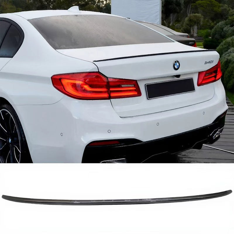 SPO-BMW-5S-G30-1723，BMW 5 Series G30 M5 Style Boot Spoiler – Gloss Black– (No-Drill Fitment)