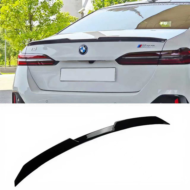 SPO-BMW-5S-G60-24+，BMW 5 Series G60 M5 Style Boot Spoiler – Gloss Black– (No-Drill Fitment)