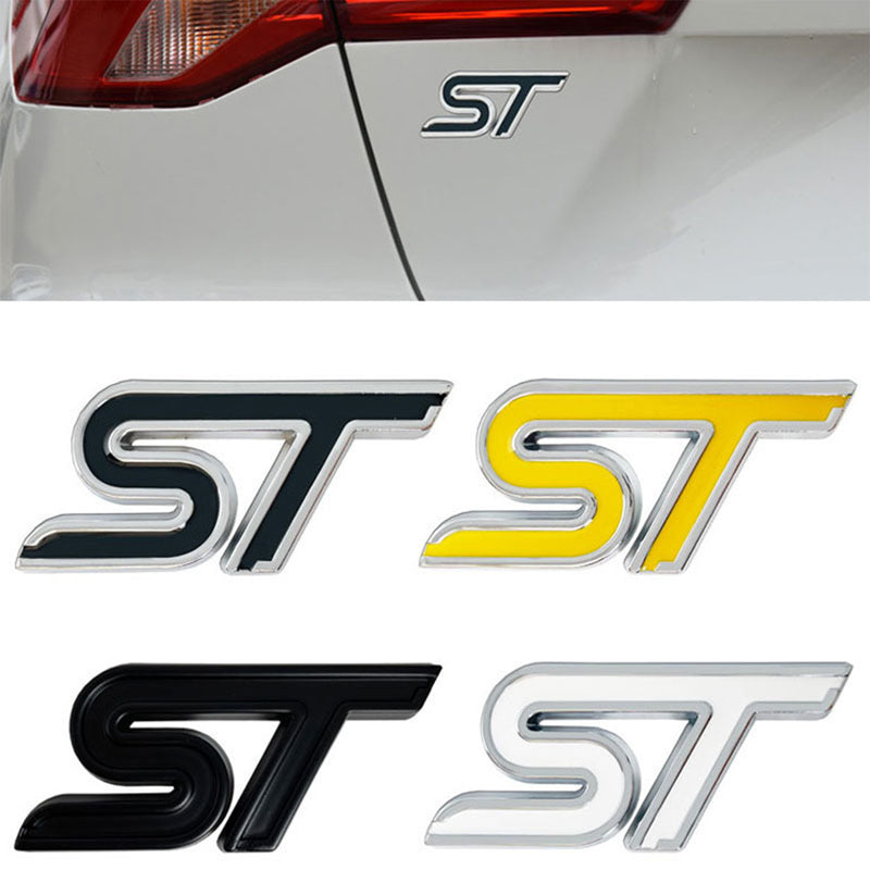 ST-8,Ford ST Alloy Badge – Front Grille or Boot Emblem, 8cm, Multi Colour