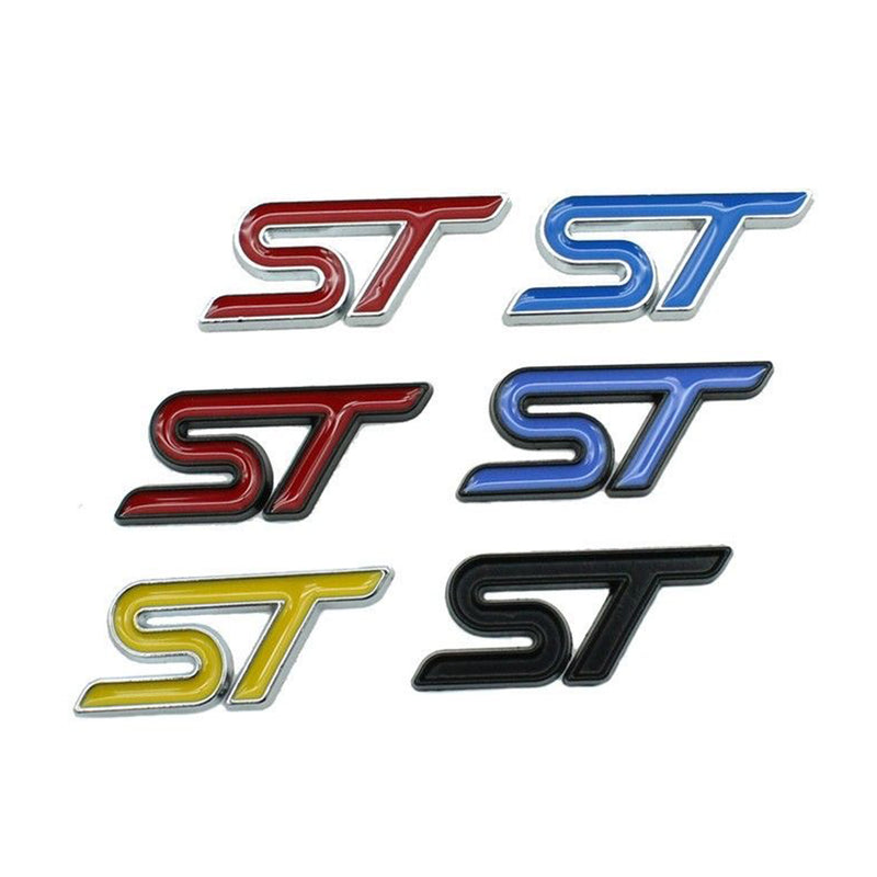 ST-8,Ford ST Alloy Badge – Front Grille or Boot Emblem, 8cm, Multi Colour