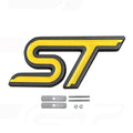 ST-8,Ford ST Alloy Badge – Front Grille or Boot Emblem, 8cm, Multi Colour