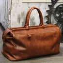 TRB-A1162, PU Leather Vintage Style Large Capacity Travel & Gym Bag with Top Handle