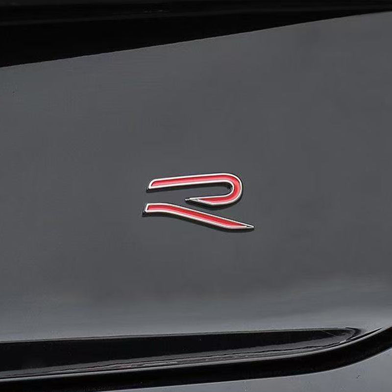 VW-R21-65, 3D R-Line Style Rear Boot Emblem Badge for VW- High Quality ABS
