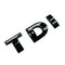 VW-TDI, High Quality ABS Volkswagen TDI Trunk Badges，Original size