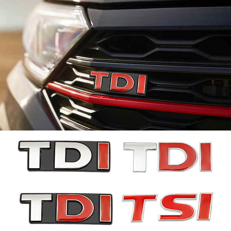 VW-TDI, High Quality ABS Volkswagen TDI Trunk Badges，Original size