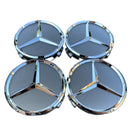 WCC-BENZ-75, MERCEDES-BENZ Wheel Centre Caps (4 Pack) – Ø75mm – Aftermarket (Non-OEM))