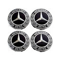 WCC-BENZ-75A, MERCEDES-BENZ Wheel Centre Caps (4 Pack) – Ø75mm – Aftermarket (Non-OEM))