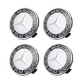 WCC-BENZ-75A, MERCEDES-BENZ Wheel Centre Caps (4 Pack) – Ø75mm – Aftermarket (Non-OEM))