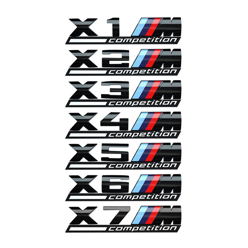 X-M-COMPETITION, BMW X Series M Power Copetition Emblem