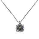 NL-DZ013, Stainless Steel & Copper Compass Necklace