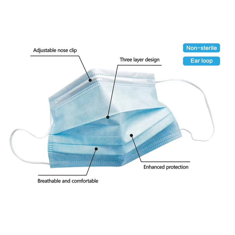 3 Ply Disposable Earloop Mask