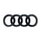 Badges, 4RC-AE-196, Audi 4 Rings Black Style Rear Badge Cover