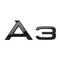 AD-A3, Audi A3 Black Style 3D Trunk Logo Badge Rear Tailgate Lid Nameplate A3