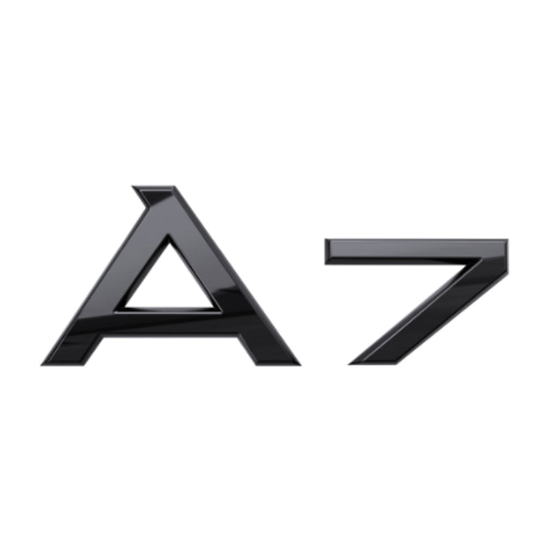 AD-A7, Audi A7 Black Style 3D Trunk Logo Badge Rear Tailgate Lid Nameplate A7