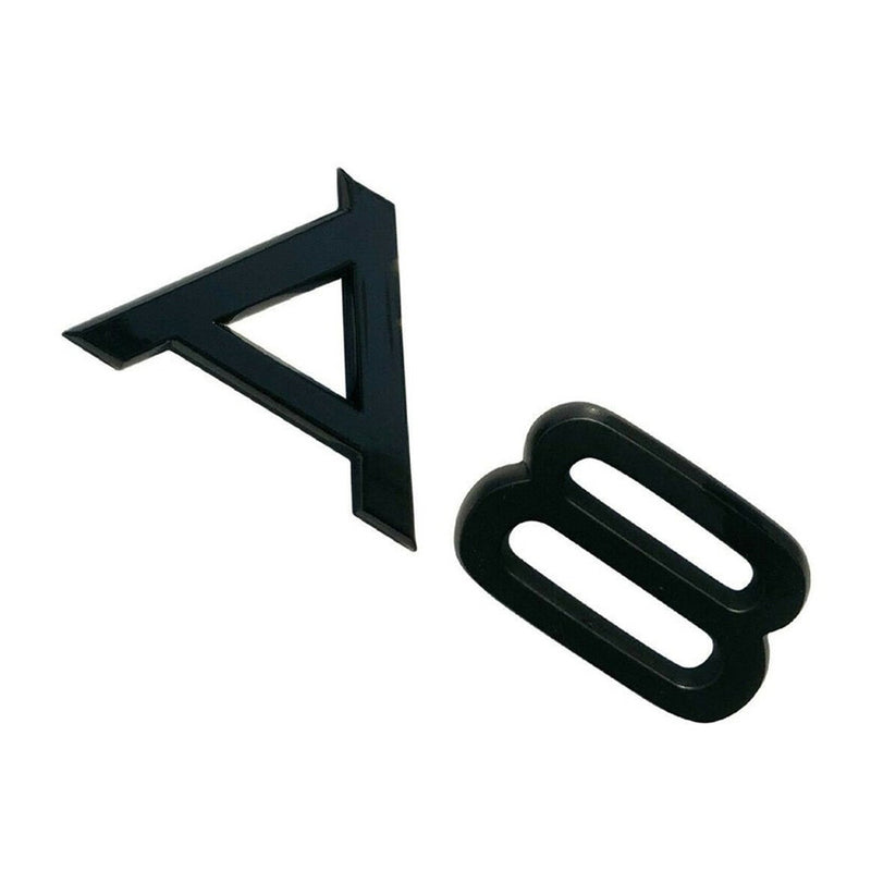 AD-A8, Audi A8 Black Style 3D Trunk Logo Badge Rear Tailgate Lid Nameplate A8
