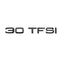 Badges, Audi 55 TFSI Matte Black Style 3D Trunk Logo Badge Rear Tailgate Lid