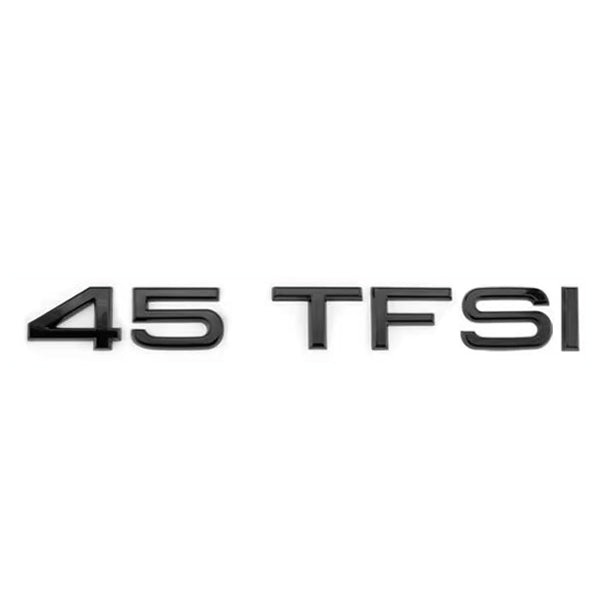 Badges, Audi 55 TFSI Matte Black Style 3D Trunk Logo Badge Rear Tailgate Lid
