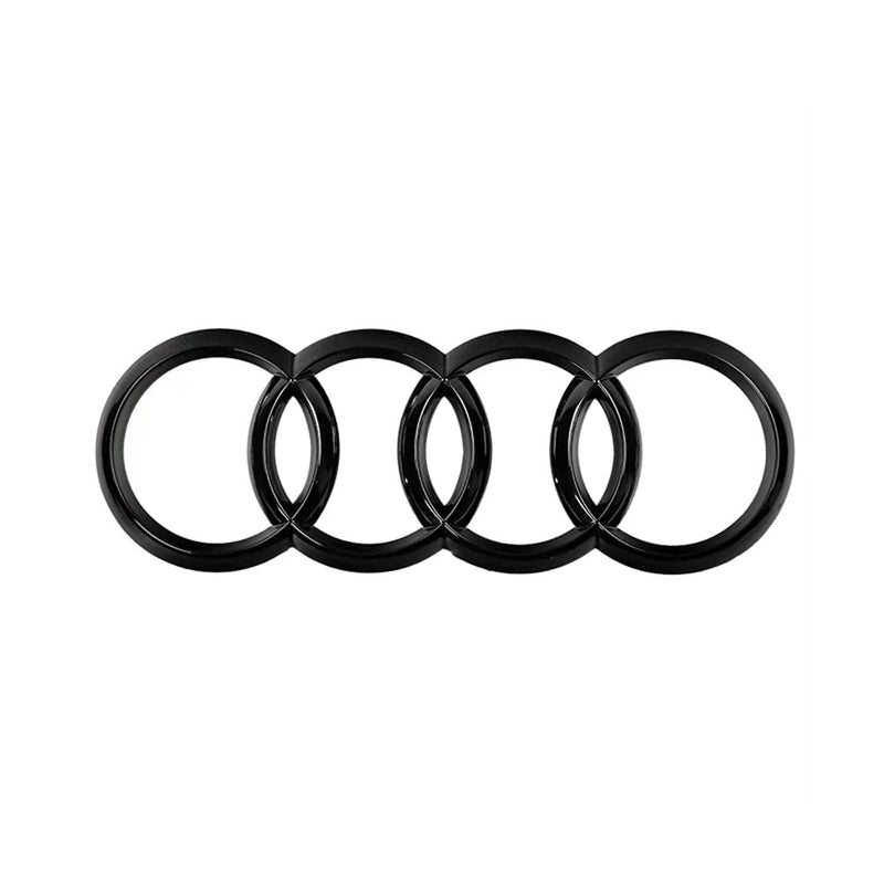 Badge, 4RC-C-290, Audi 4 Rings Black Style Front Badge Cover